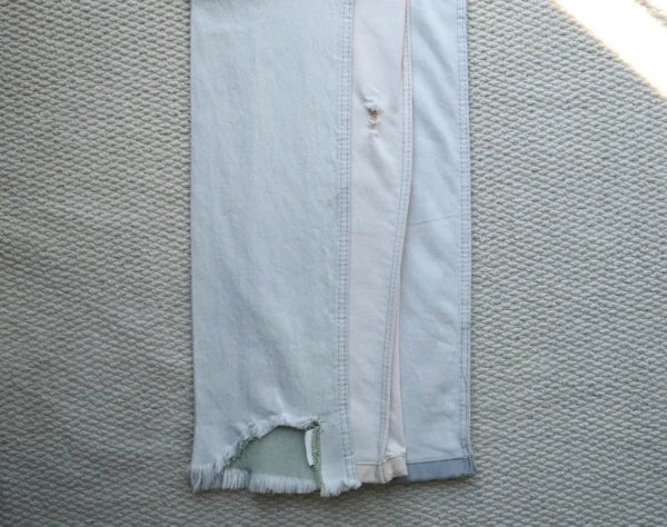 10S Ecru White Stretch Colored Denim 024 025 026 fabric sample