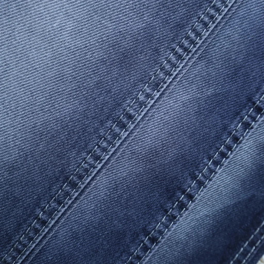 10S Mercerized Black + Black Denim 065 fabric image 2