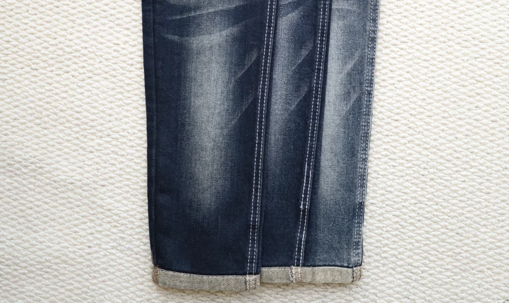 10S Non-Fading Deep Black + Black + Blue Stretch Denim 085-538 – Durable Slub Texture Fabric cover image