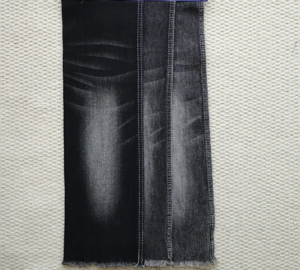 10S Mercerized Black + Black Denim 086 fabric image 1