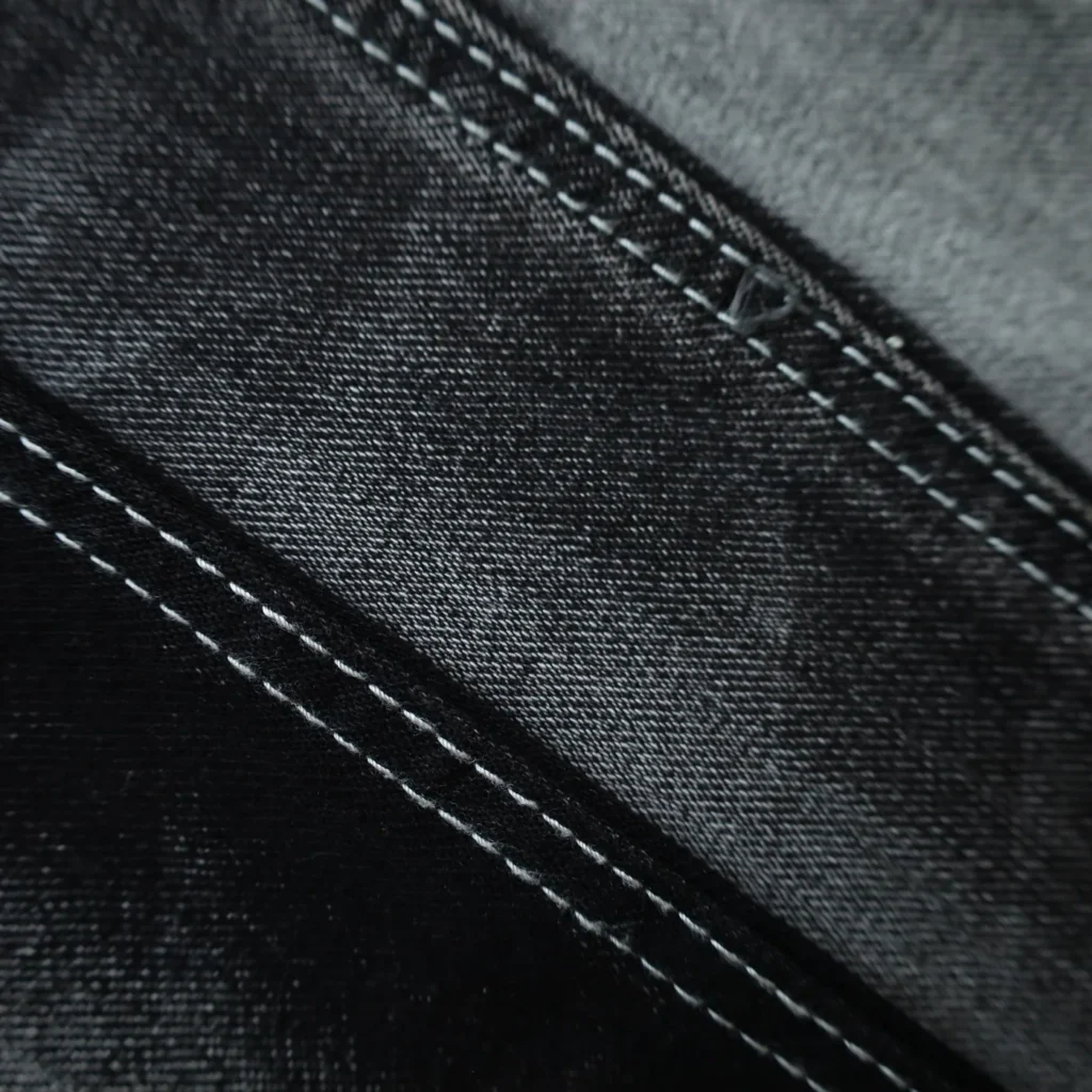 10S Mercerized Black + Black Denim 086-325 fabric image 2