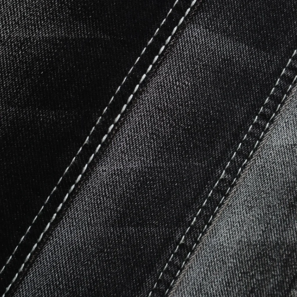 10S Mercerized Black + Black Denim 086-503 fabric image 2