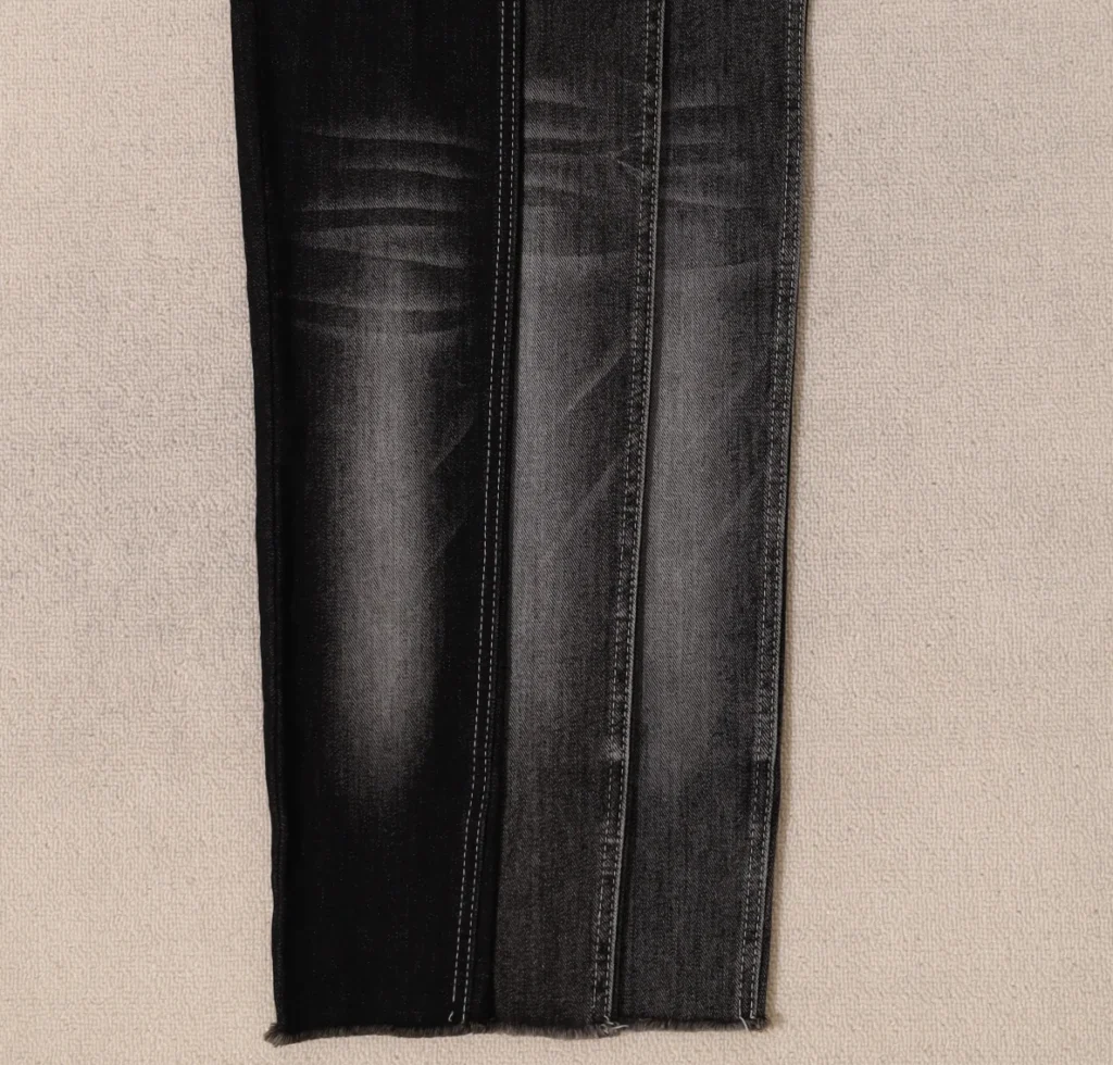 12S Mercerized Black + Black Denim 1053 fabric image 1