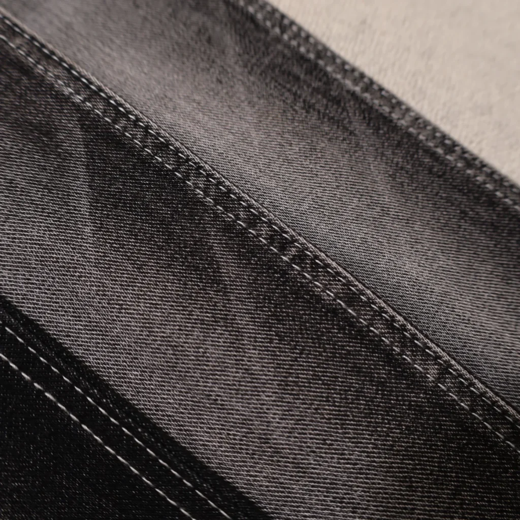 12S Mercerized Black + Black Denim 1053 fabric image 2