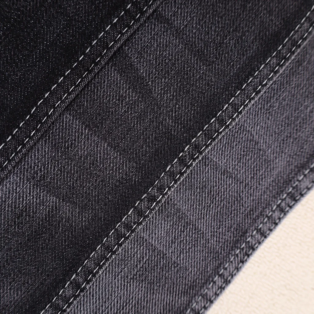 12S Mercerized Black + Black Denim 1056-3印花 fabric image 2