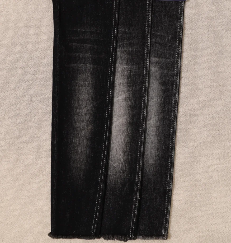 10S Mercerized Black + Black Denim 1065 fabric image 1