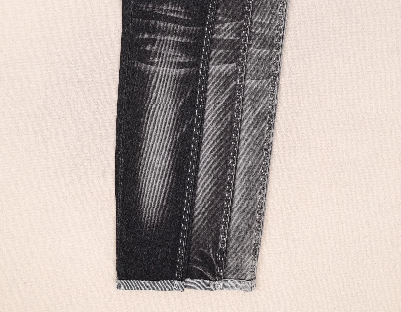 16S Black Stretch Denim 1071 – Durable Slub Texture Fabric