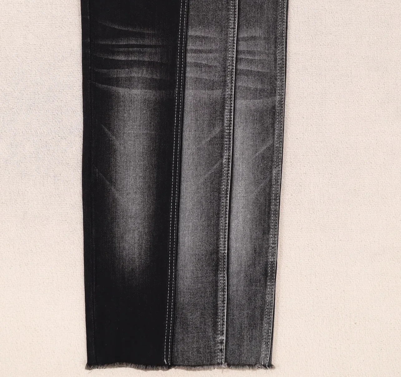 10S Mercerized Black Stretch Slub Denim 1099