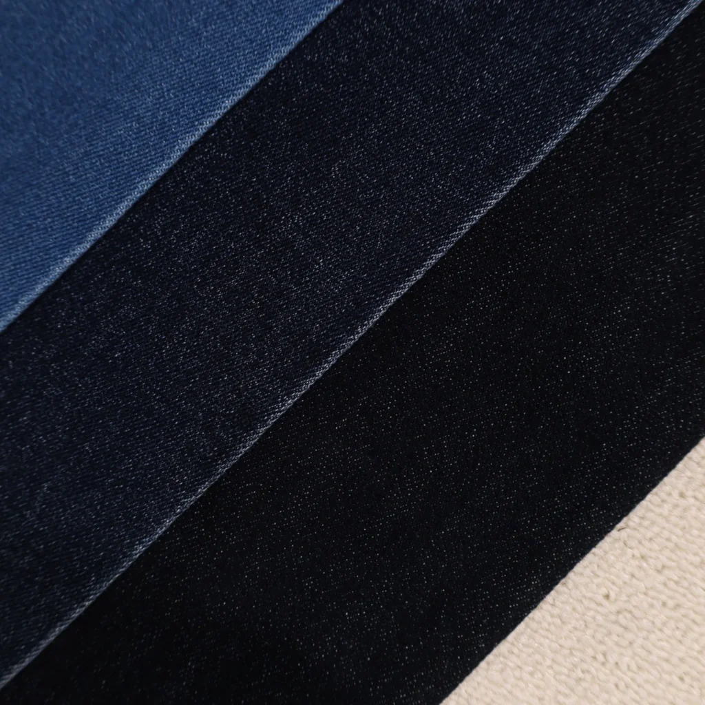7S Deep Indigo Blue + Dark Indigo Blue + Black + Blue Denim 1221 fabric image 2