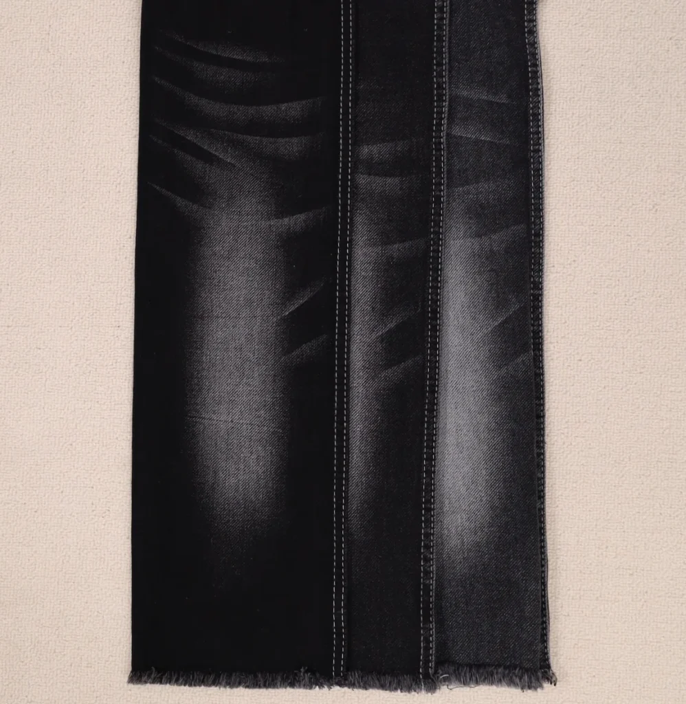 12S Mercerized Black + Black Denim 1225 fabric image 1