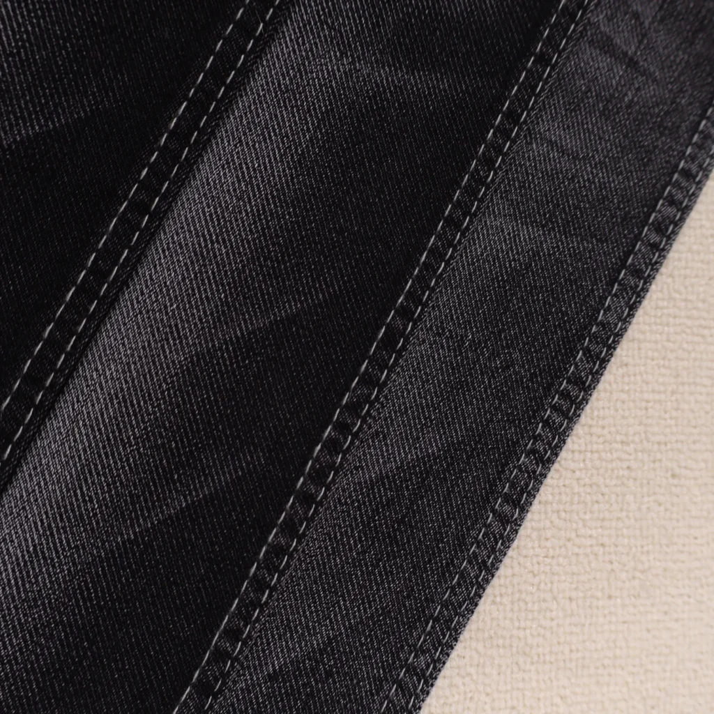 12S Mercerized Black + Black Denim 1227-2 fabric image 2
