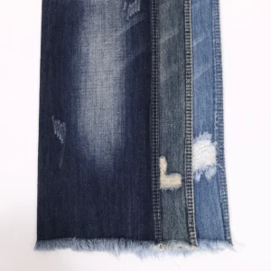 10S Flocked Deep Indigo Blue + Dark Indigo Blue + Blue + Grey Denim 266 – Durable Slub Texture Fabric cover image