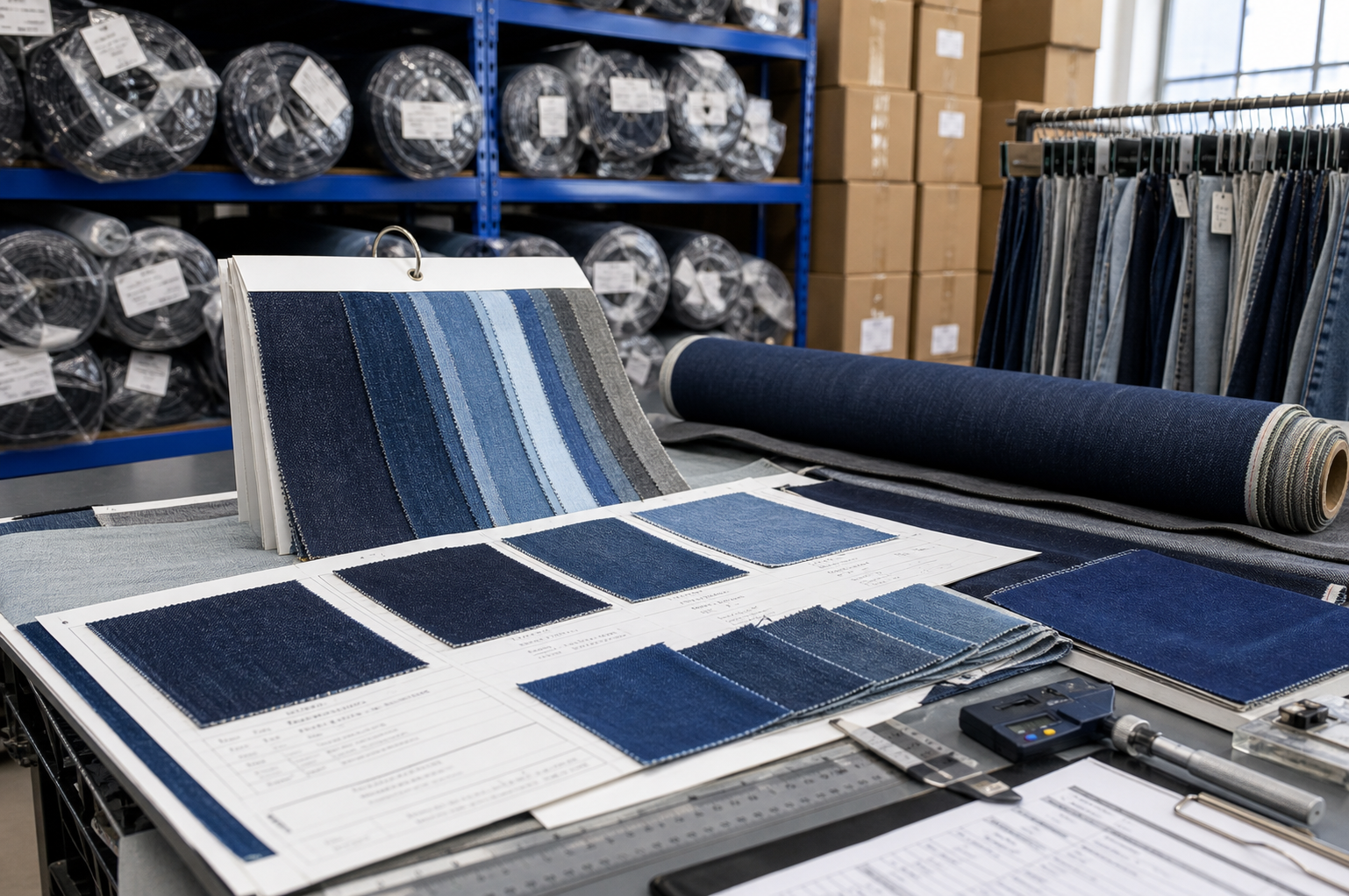 Denim Fabric Wholesale: A Practical Sourcing Guide for Clothing Brands warehouse flow body image