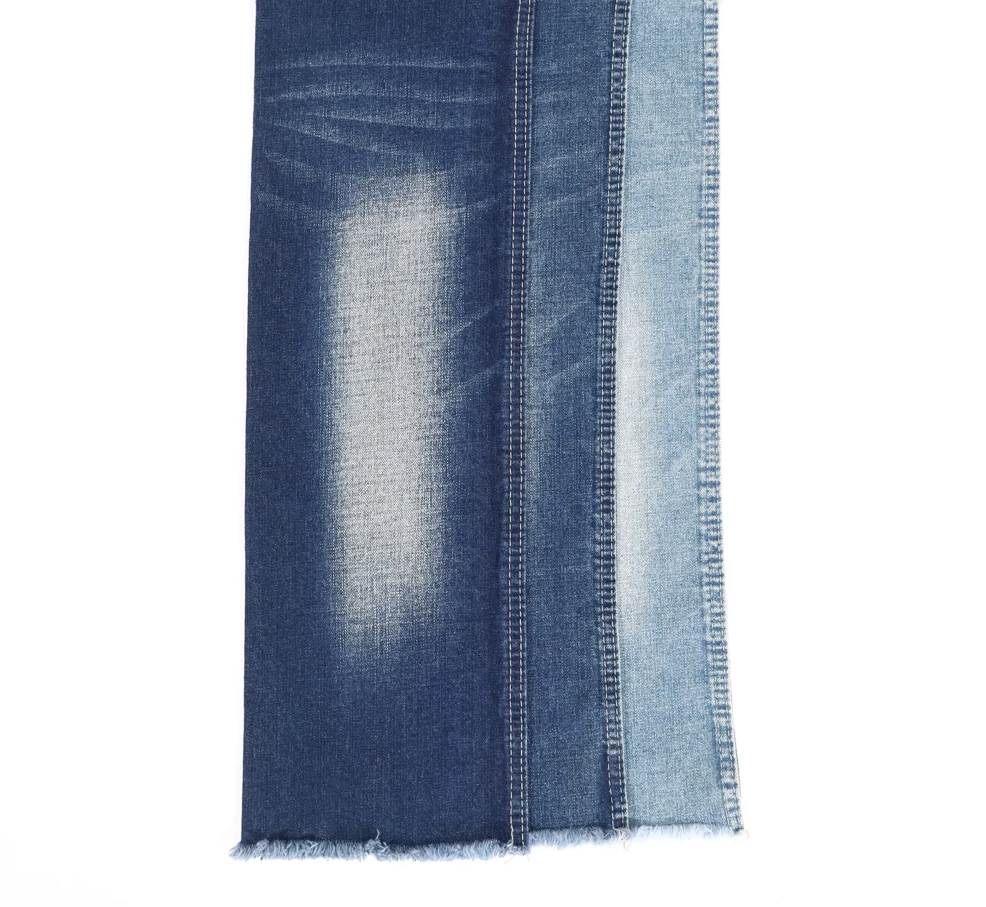 8S Deep Indigo Blue Flocked Stretch Denim 6513-1