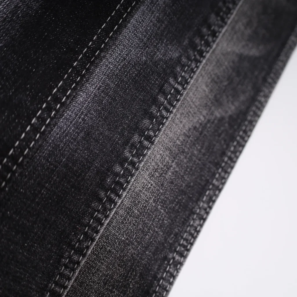 8S Mercerized Black + Black Denim 721-6 fabric image 2
