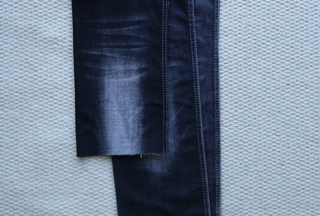 10S Mercerized Black + Black Stretch Denim 7707 – Durable Slub Texture Fabric cover image
