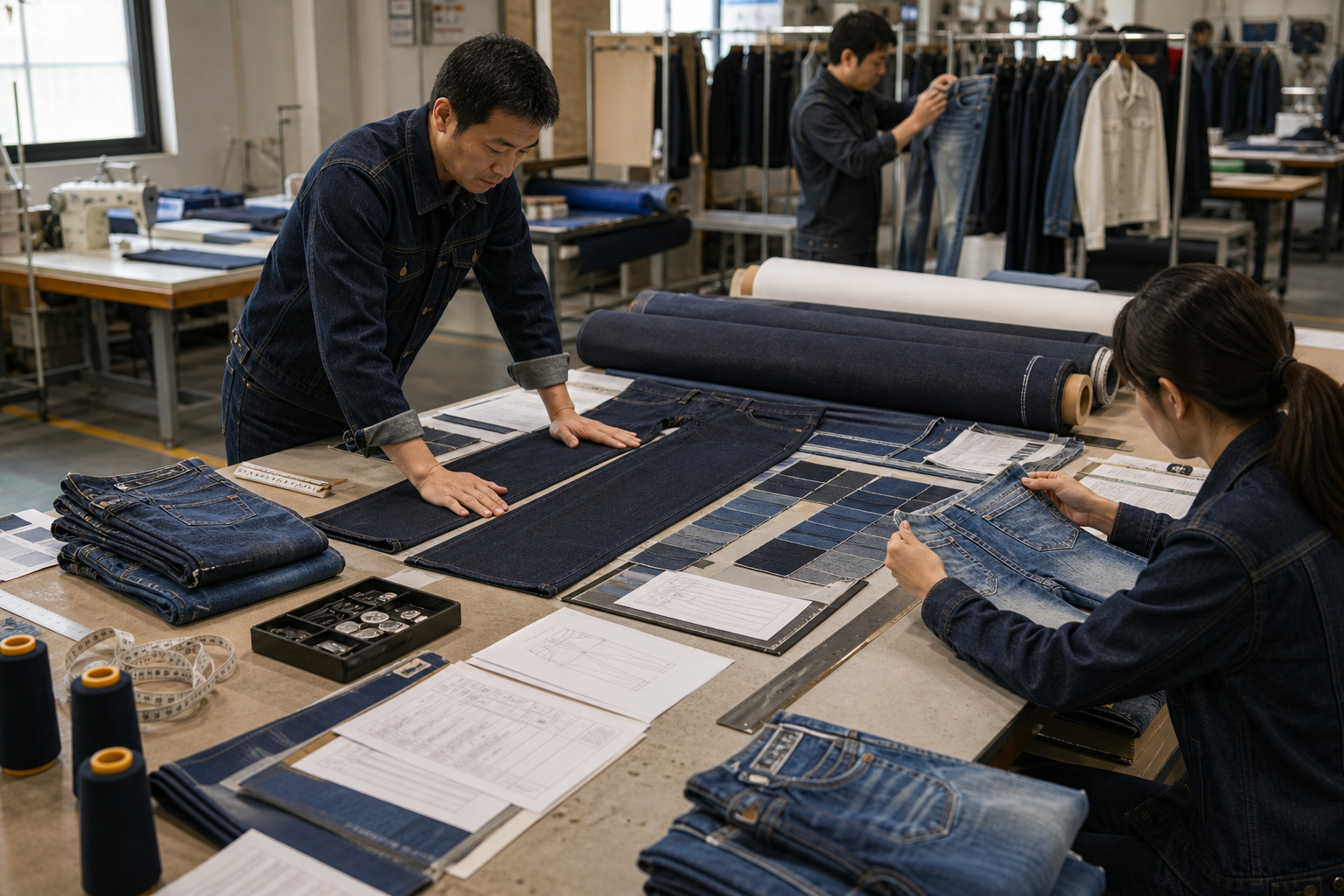 How to Choose a Custom Jeans Manufacturer: Fit, Wash, and MOQ Essentials warehouse flow body image