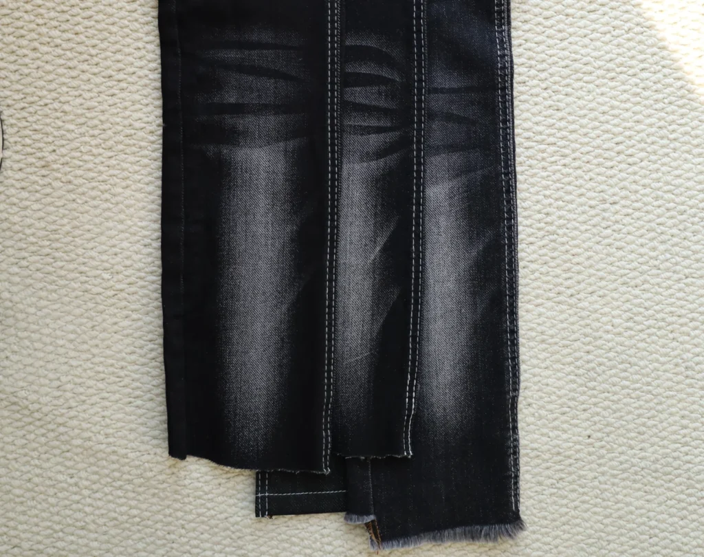 10S Black Stretch Denim A2531-676 – Durable Slub Texture Fabric cover image