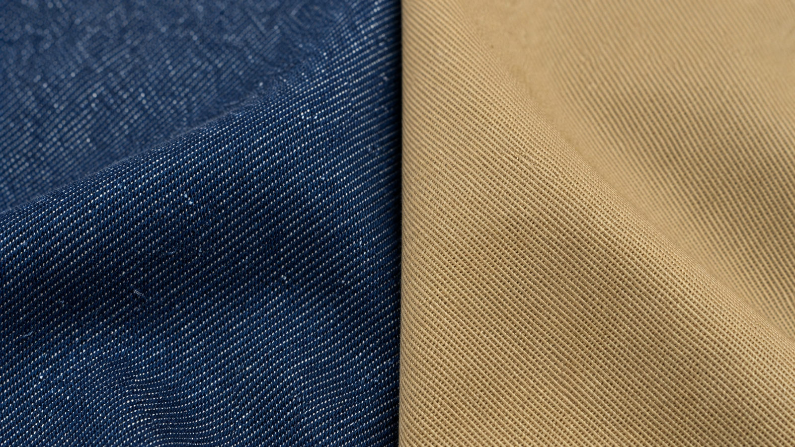 Twill weave and denim fabric structure comparison