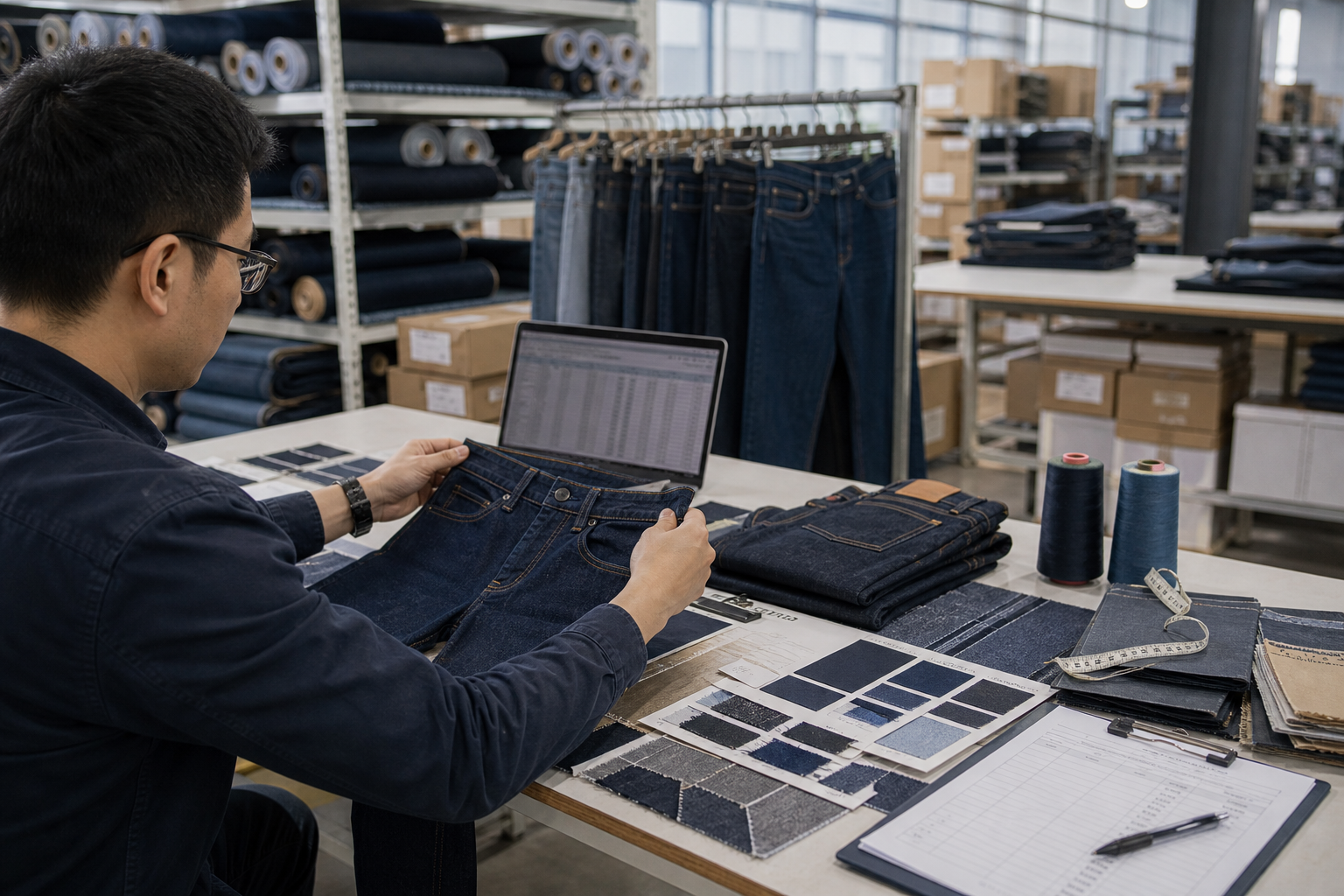 Wholesale Jeans Manufacturers: A Buyer’s Guide warehouse flow body image