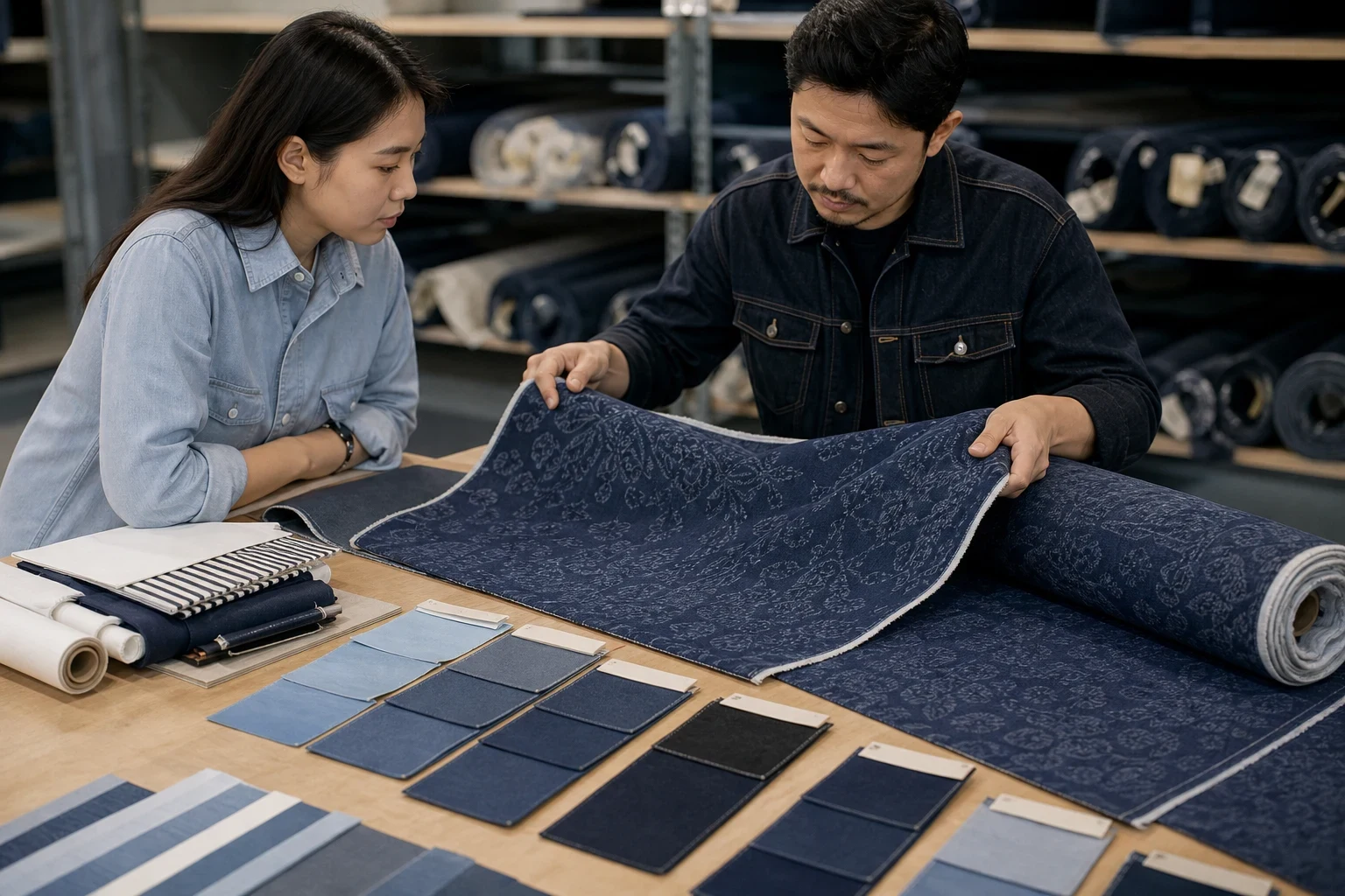 Jacquard Denim Sample Approval Checklist: Repeat, Shade, Stretch and Shrinkage Checklist 7: Bulk Reference Lock body image