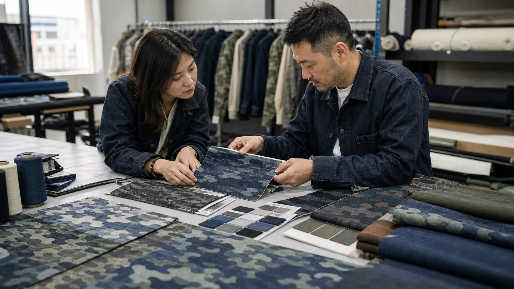 Camo Jacquard Denim: Woven Camouflage for Workwear and Streetwear Sample and Bulk QC Checklist body image