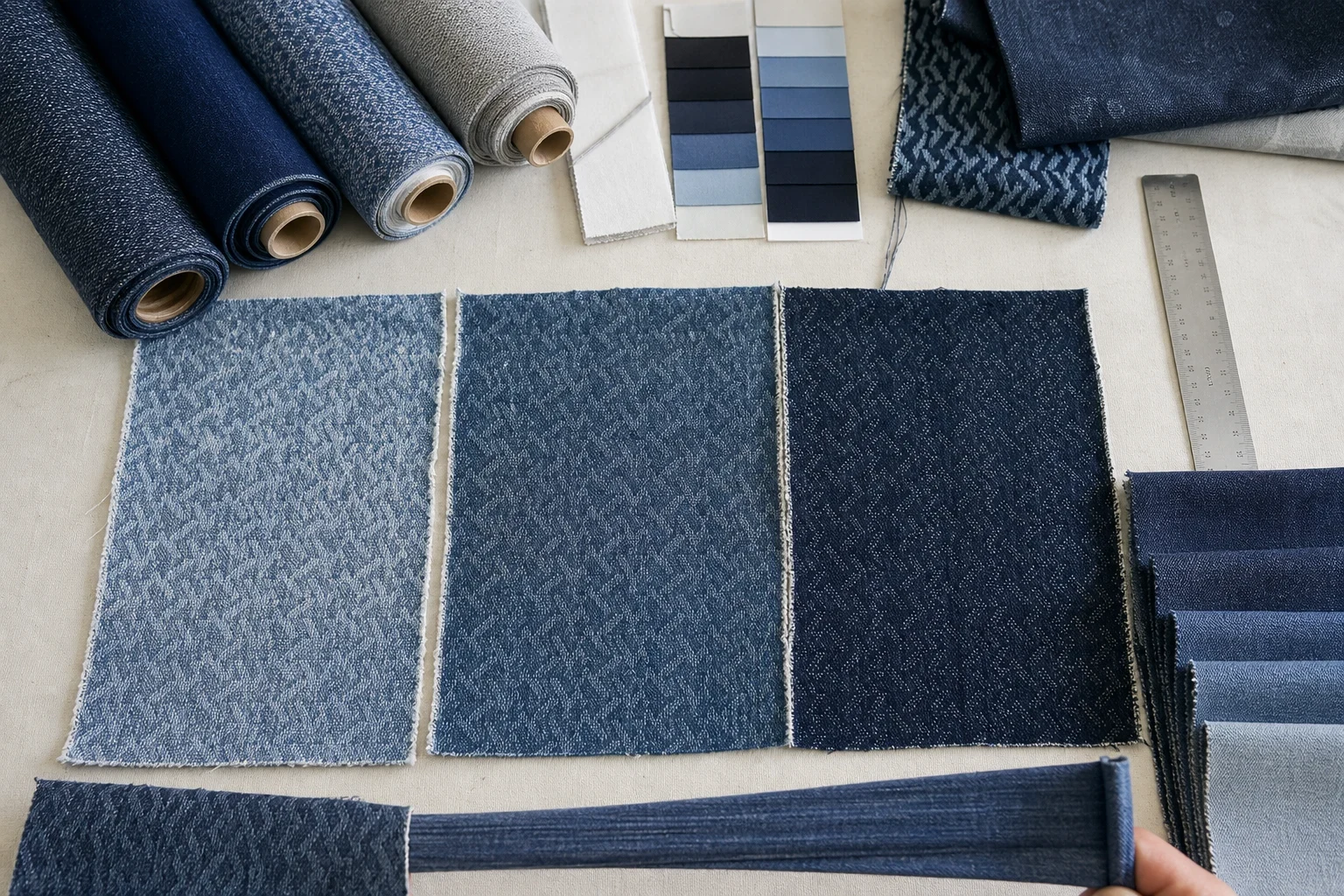 What Is Jacquard Denim Fabric? A Buyer Guide to Pattern Development, Sampling and Bulk QC Is jacquard denim fabric good for jeans? body imag