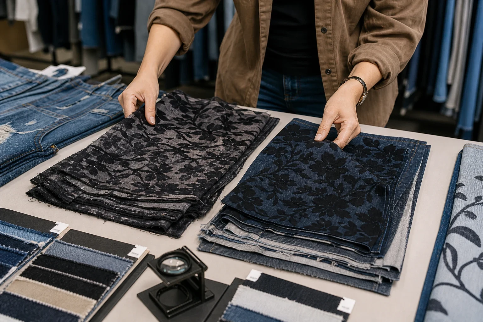 Burnout Fabric vs Flocked Fabric: Which Surface Effect Creates Better Depth? Flocking can fail when: body image