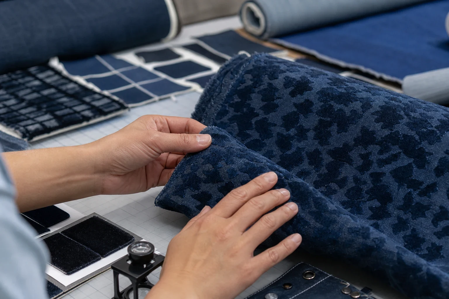 What Is Flocking Fabric? A Denim Buyer Guide to Surface Texture, Sampling and Bulk QC Can flocking be used on denim garments? body image