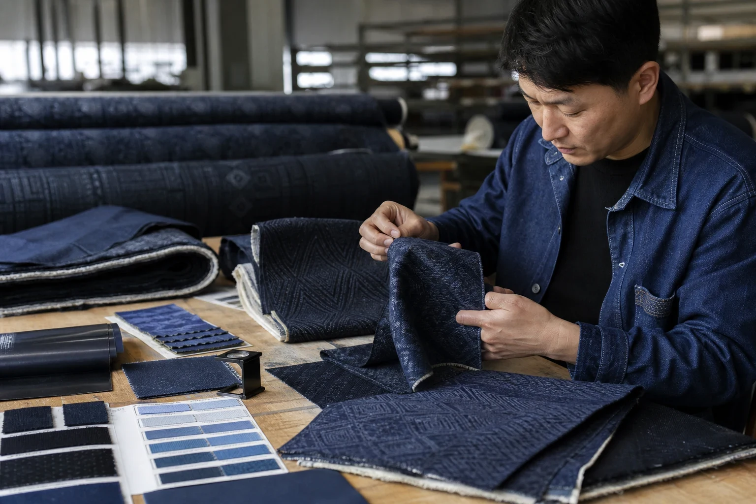 What Is Jacquard Denim Fabric? A Buyer Guide to Pattern Development, Sampling and Bulk QC Sample Development and Approval Flow body image