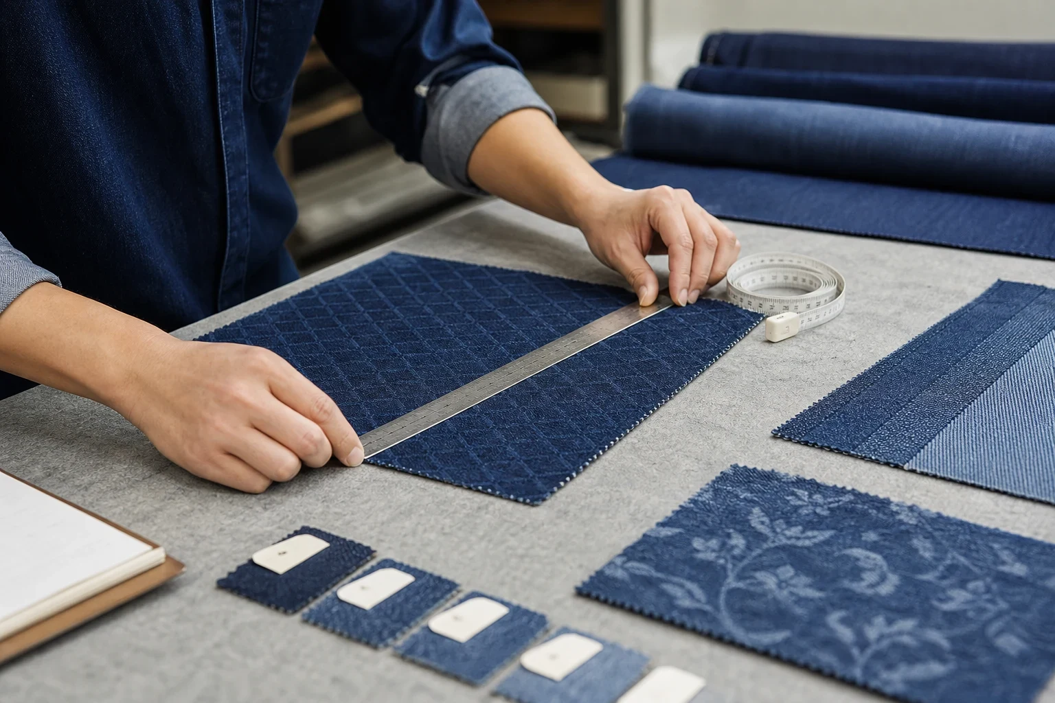 Jacquard Denim Sample Approval Checklist: Repeat, Shade, Stretch and Shrinkage Checklist 4: Shrinkage and Wash Behavior body image