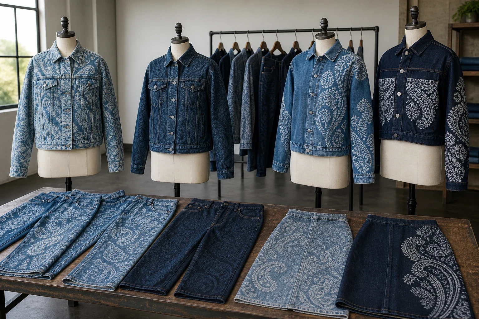 Paisley Jacquard Denim: Heritage Motifs for Modern Denim Collections All-Over, Placed, Tonal, and High-Contrast Directions body image