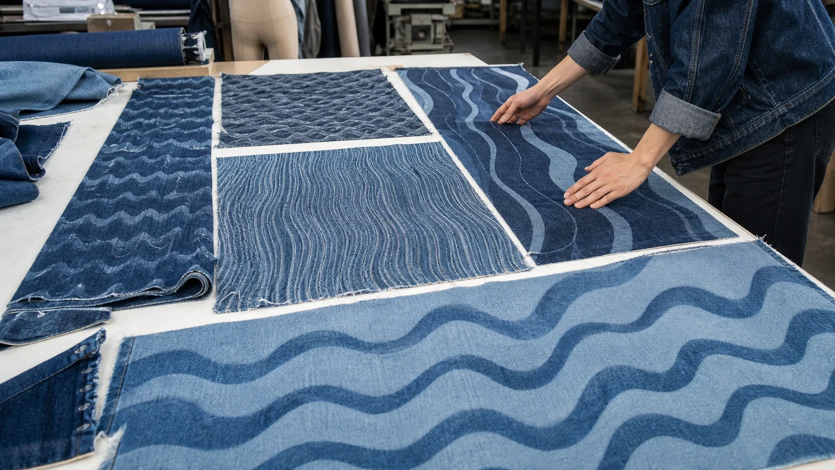 Wave Jacquard Denim Fabric: How to Source Flowing Texture for Apparel Wave Scale, Amplitude, Direction, and Density body image