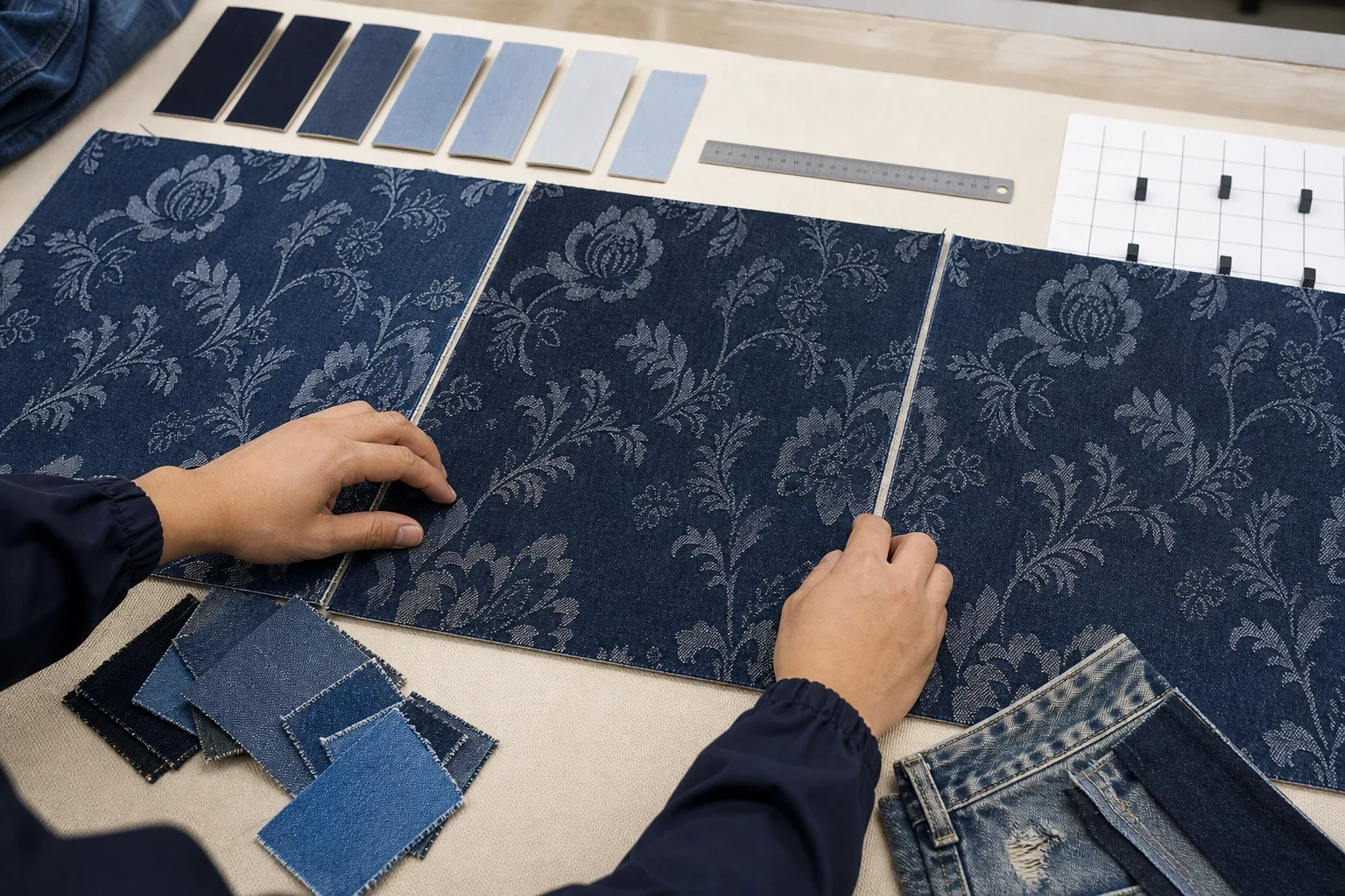 Jacquard Denim Sample Approval Checklist: Repeat, Shade, Stretch and Shrinkage Checklist 3: Stretch and Recovery body image
