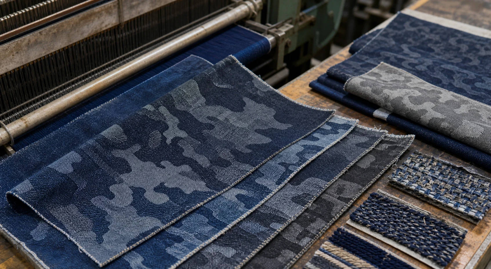 Camo Jacquard Denim: Woven Camouflage for Workwear and Streetwear What Camo Jacquard Denim Is body image