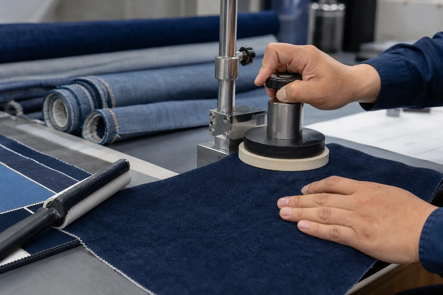 How to Test Flocked Denim Before Bulk Production Step 1: Define the Test Context Before You Touch the Sample body image