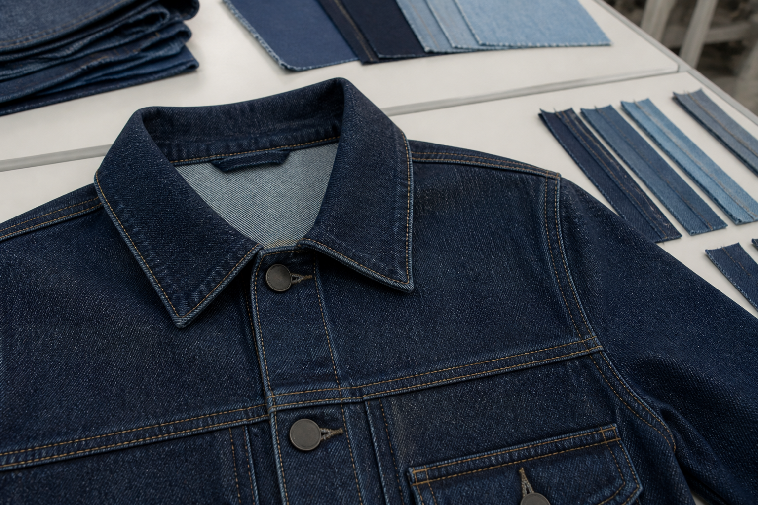 Denim jacket collar and placket construction review