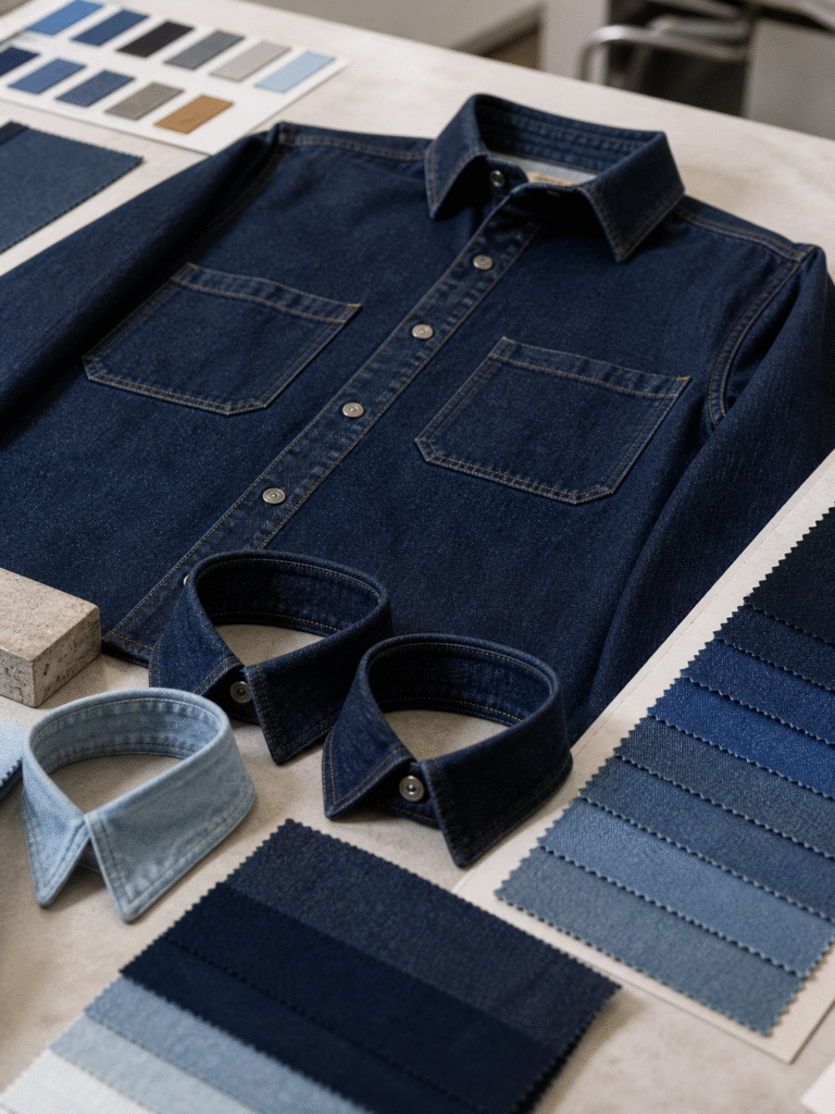 Fabricant de surchemises en denim personnalisées : grammage, coupe et guide de production